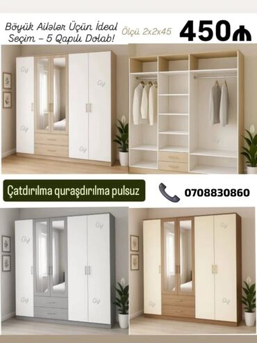 Açılan, 5 qapı Düz dolab, Şifonyer