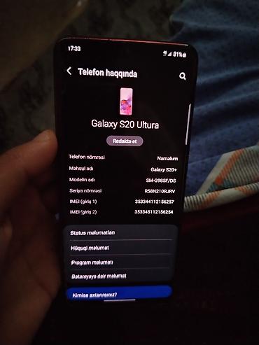 samsung galaxy note 10 plus: Samsung Galaxy S20 Plus, rəng - Qara, İki sim kartlı — 3