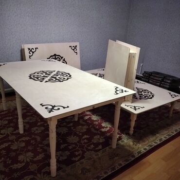 столы для юрты: Для зала Стол, цвет - Бежевый, Новый