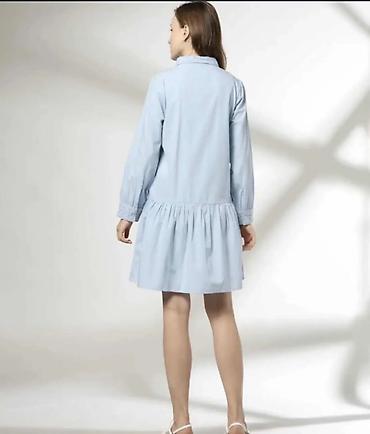 pull and bear dukserice: Lagana Zara letnja haljinica, mešavina pamuka i poliestera, veličine — 4
