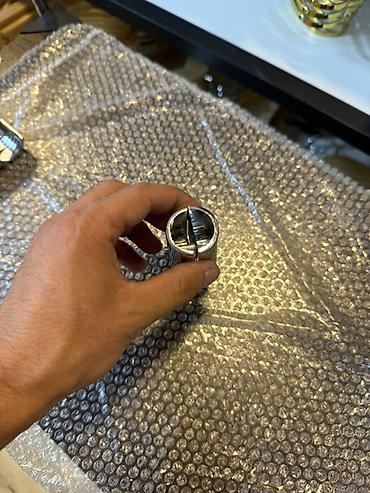 kombi boruları: Xrom rəngli metal boru və birləşdirici sıxac dəsti. Məhsul vitrin — 5
