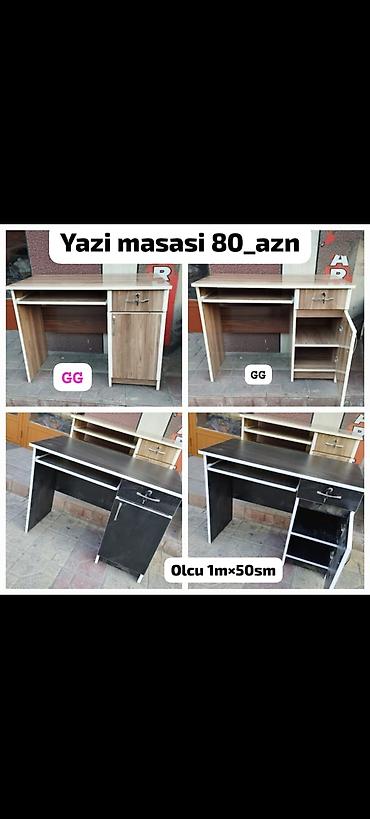 demir masa: Düz masa, Stulsuz, Polkalı, Siyirməli, Sadə laminat — 3