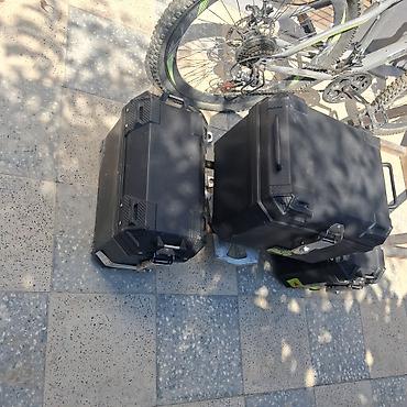 moto velo: Motosklet üçün 3-lü yük çantası və bağlama sistemi - Komplekt: 2 yan — 2