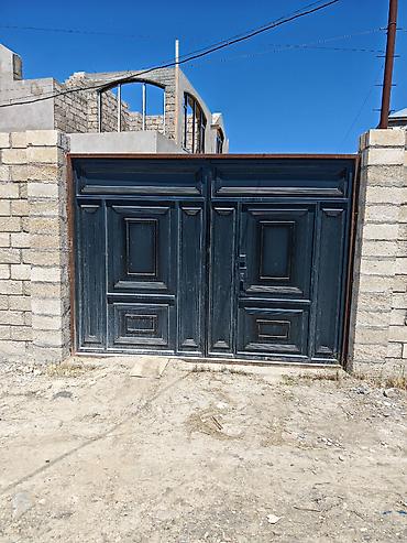 sintepon material: Yeni Dəmir Həyət darvazası, Yana açılan, 3 m, Mexaniki, Qapı ilə, rəng - Qara, Ünvandan götürmə — 1