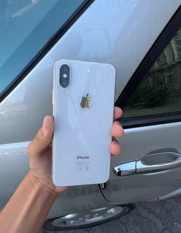 аламедин гранд телефоны: IPhone Xs, Колдонулган, 256 ГБ, Ак, Заряддоочу түзүлүш, Коргоочу айнек, Каптама