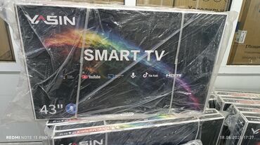 купить бу кондиционер в бишкеке: Срочная акция телевизор YASIN 43 cmart android 14 Модель 43E9000 Цена