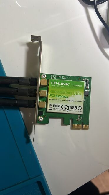 Другие комплектующие: WiFi Модуль с тремя антеннами PCI Для Компьютера Цена 1000 Сомов 2.4