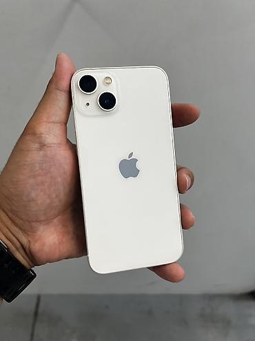 iphone se4: IPhone 13, Б/у, 128 ГБ, Белый, Защитное стекло, Чехол, В рассрочку, 97 % — 1