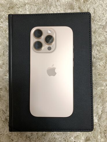 швейные машинки мини: IPhone 16 Pro, Колдонулган, 256 ГБ, Matte Gold, Коргоочу айнек, 90 %