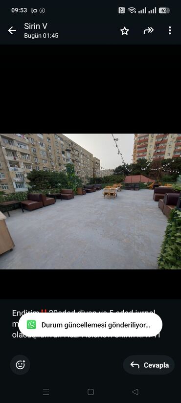 Чайники: Endirim‼️20eded divan ve 5 eded jurnal masa birlikde 1200 Azn. Endirim
