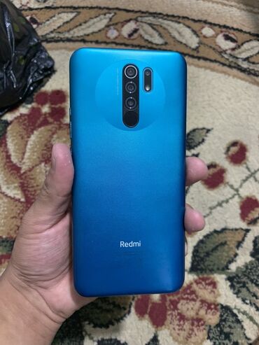 телефон не рабочий: Redmi, Redmi 9, Колдонулган, 64 ГБ, түсү - Көк, 2 SIM