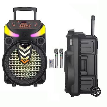aux: МОЩНАЯ КАРАОКЕ СИСТЕМА С ВЫДВИЖНОЙ РУЧКОЙ ДЛЯ ВЕЧЕРИНОК-JBR-1503 с — 4