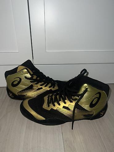 Борцовки ASICS, высокие, черно‑золотые. Торг есть!!! Продаю потому что