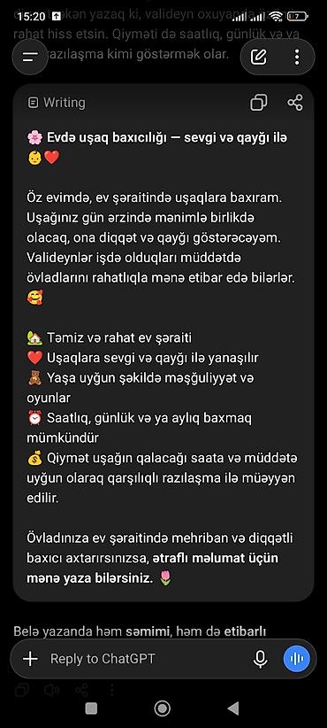dayə xırdalan: Ev şəraitində uşaq baxıcılığı – sevgi və qayğı ilə - Öz evimdə — 1