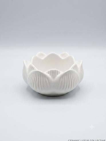 xonca konfetleri: Gips lotus formalı kiçik qab - Material: yüksək keyfiyyətli gips — 1