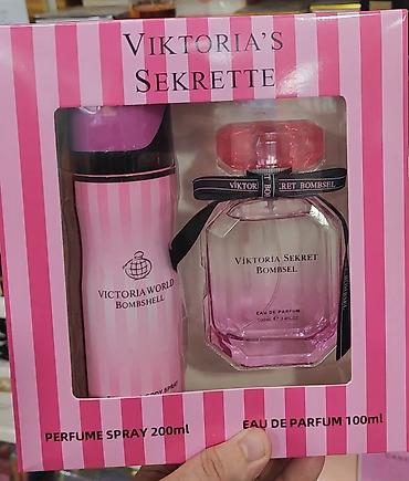 secret parfum: ❤️Victoriya secret desti beden spreyi + parfum hədiyyə üçündə çox — 1