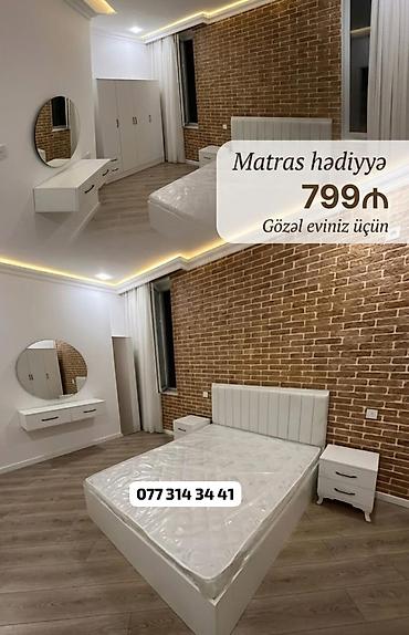 komputer masasi: Yataq otağı mebel dəsti Tərkibi: - 1 ədəd iki nəfərlik çarpayı — 1