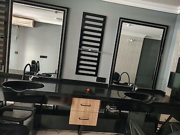 salon dolab: Salon üçün tam dəst mebel və avadanlıq - İki postlu iş stansı: qara — 1