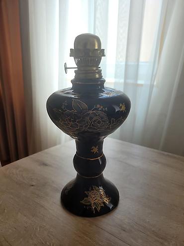 candella pro u: Kerosin lampası – keramik gövdəli, dekorativ - Material: Parlaq qara — 1