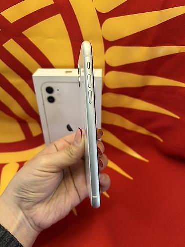 apple mini: IPhone 11, Б/у, 128 ГБ, Белый, Коробка, 73 % — 4