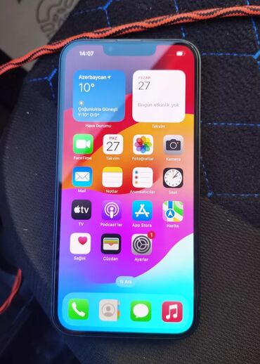 Apple iPhone: IPhone 12, 64 GB, Black Titanium, Zəmanət, Simsiz şarj, Face ID