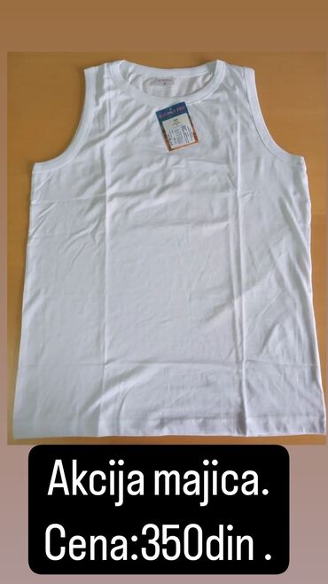 crno bela majica: Men's T-shirt L (EU 40), bоја - Bela