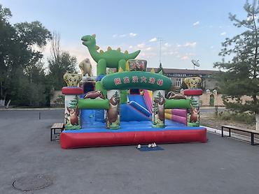 карабалте: Надувной детский игровой комплекс «Дино-парк» с горкой - Яркий — 2