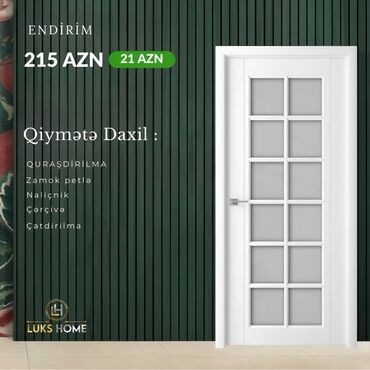 sumqayit qapi zavodu: Otaq qapıları, MDF, 90x205 sm, Yeni, Zəmanətli, Pulsuz quraşdırma
