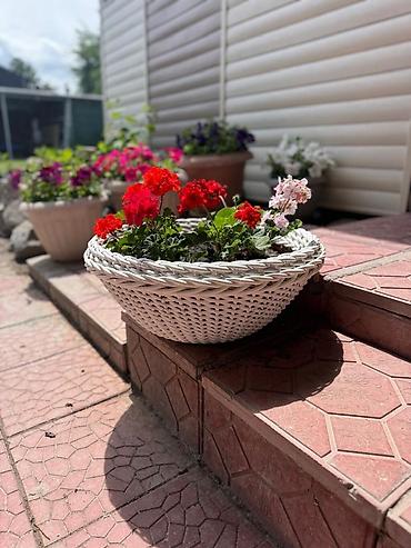 Горшки для растений: Плетеные кашпо, горшок для цветов различных форм и размеров,ручная — 8