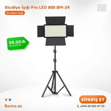 nar nomre aktiv etmek: 📦 Studiya İşığı Pro LED 800 BM-24 🔸 Rəngi: Qara 🔸 Rəng temperaturu