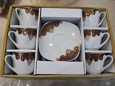 samovar cay: Çay dəsti, rəng - Ağ, Farfor — 1