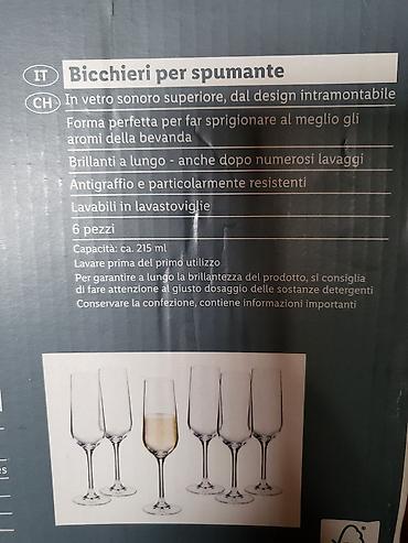 Čaše: Case nove za vino kristalno staklo Livarno Nemacka. Case nove,sve na — 12