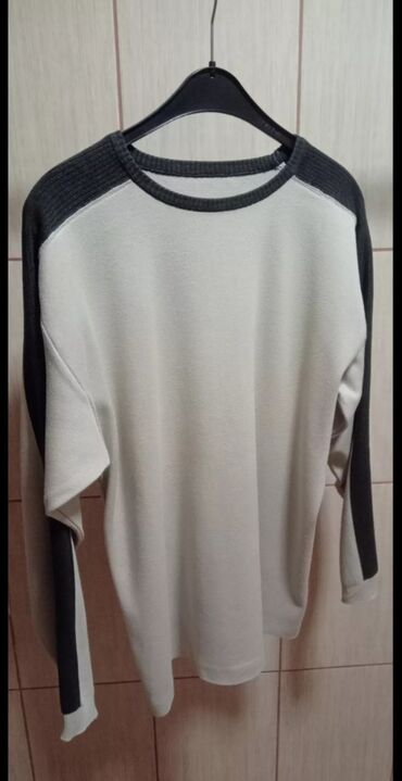 pleteni muski puloveri: Muski koncani dzemper-bluza, XL, jednom obučen, kao nov