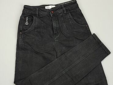 czarne bawełniany t shirty: Jeansy, 2XS, stan - Dobry
