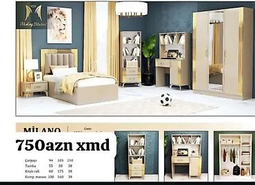 klassik mebel qiymetleri: 1 Yemək masası və stul dəsti: Uzun düzbucaqlı, ağ-qəhvəyi masa üstü — 4