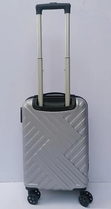Putni koferi i torbe: Tvrdi ručni kofer na točkiće – srebrni - Materijal: čvrsta — 4