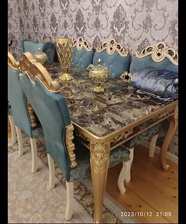 Digər mebel: 800₼ işlənməmiş masa desti təcili satılır 8oturacağı var 2i kreslodu — 1