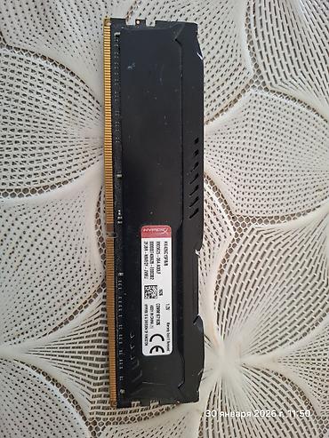 toshiba komputer: Operativ yaddaş (RAM) HyperX, 8 GB, 2666 Mhz, DDR4, PC üçün, İşlənmiş — 1