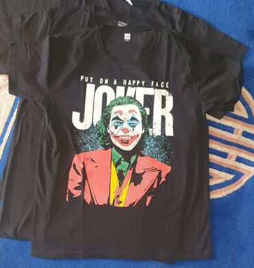 Majice: JOKER - DZOKER crna muška majica. Piše XL velicina. Pazuh 55cm, duzina