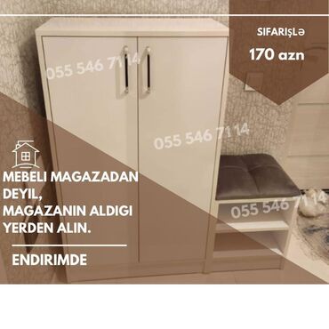 шкаф для обуви: Yeni, 2 qapılı Düz dolab, Ayaqqabı dolabı