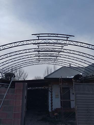 Навесы: Навес, Арочный, Металл, Поликарбонат, Установка — 19