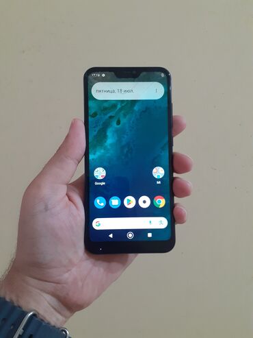 adaptör: Xiaomi Mi A2 Lite, 32 GB, rəng - Qara, 
 Barmaq izi