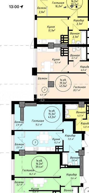 джидда: Строится, Элитка, 1 комната, 46 м² — 9