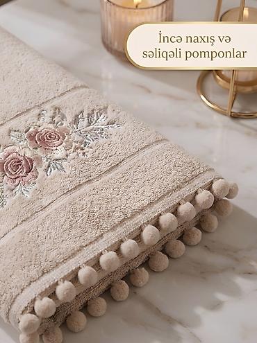 Dəsmallar: Nurpak dəsmallar – Zəriflik və rahatlıq bir arada - Material: 100% — 3