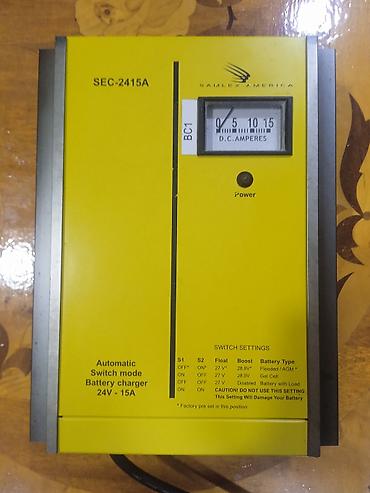 sislər: Samlex America SEC-2415A avtomatik akkumulyator şarj cihazı. 24V — 1