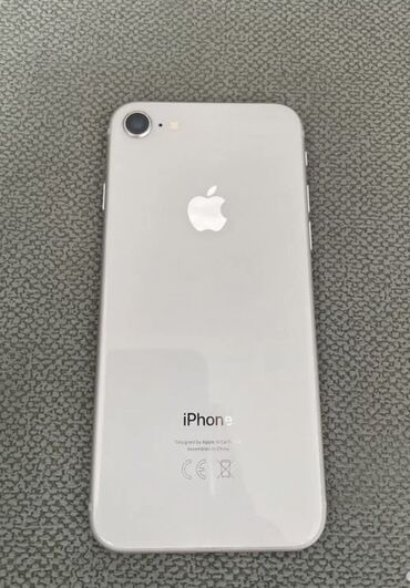 стекло для телефона: IPhone 8, Б/у, Белый, Зарядное устройство, Чехол, 80 %