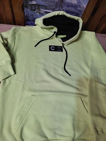 fluo prsluk: Muski duks sa kapuljacom, fluorescentne zelene boje. Velicina 40/L — 2