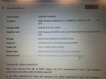 acer notebook: HP noutbuk - Marka/model: HP (15.6" ekranlı seriya) - Ekran: 15.6" — 7