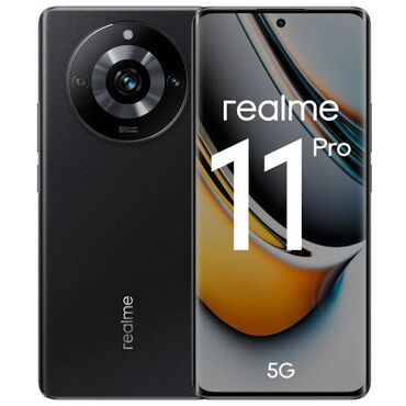 реалии с11: Realme 11 Pro, Колдонулган, 128 ГБ, түсү - Кара, 2 SIM