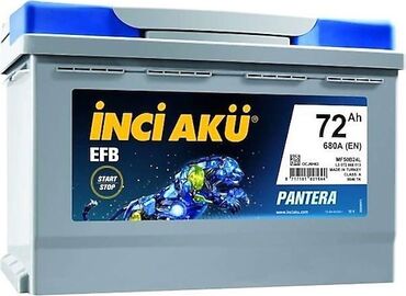 akumulyator: Inci Akü, 72 ah, Orijinal, Türkiyə, Yeni